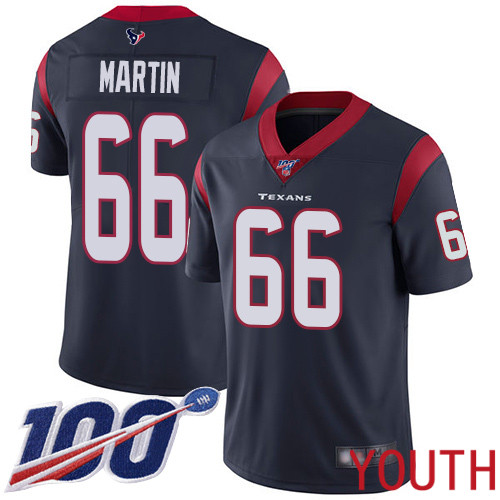 Houston Texans Limited Navy Blue Youth Nick Martin Home Jersey NFL Football #66 100th Season Vapor Untouchable